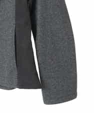 R6TAD25270 HIROKO BIS(小さいサイズ)(メゾン ドゥ サンク) 【小さいサイズ】異素材ノーカラージャケット グレー