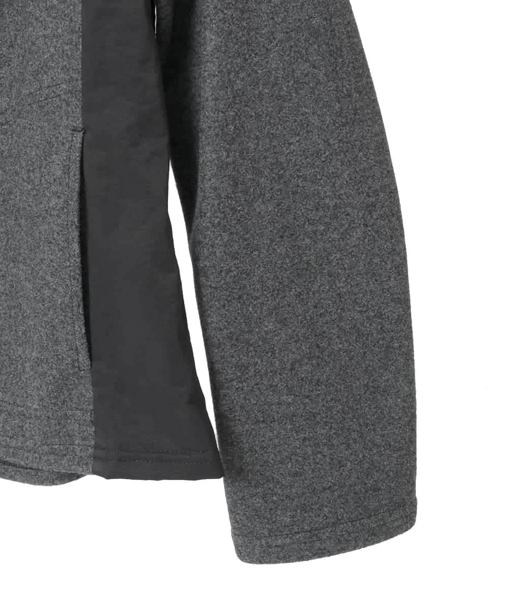 R6TAD25270 HIROKO BIS(小さいサイズ)(メゾン ドゥ サンク) 【小さいサイズ】異素材ノーカラージャケット グレー