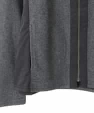 R6TAD25270 HIROKO BIS(小さいサイズ)(メゾン ドゥ サンク) 【小さいサイズ】異素材ノーカラージャケット グレー