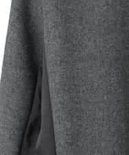 R6TAD25270 HIROKO BIS(小さいサイズ)(メゾン ドゥ サンク) 【小さいサイズ】異素材ノーカラージャケット グレー