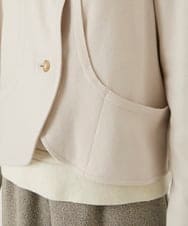 R6TAF01360 HIROKO BIS(小さいサイズ)(メゾン ドゥ サンク) 【小さいサイズ】スムースウールコンパクトジャケット アイボリー