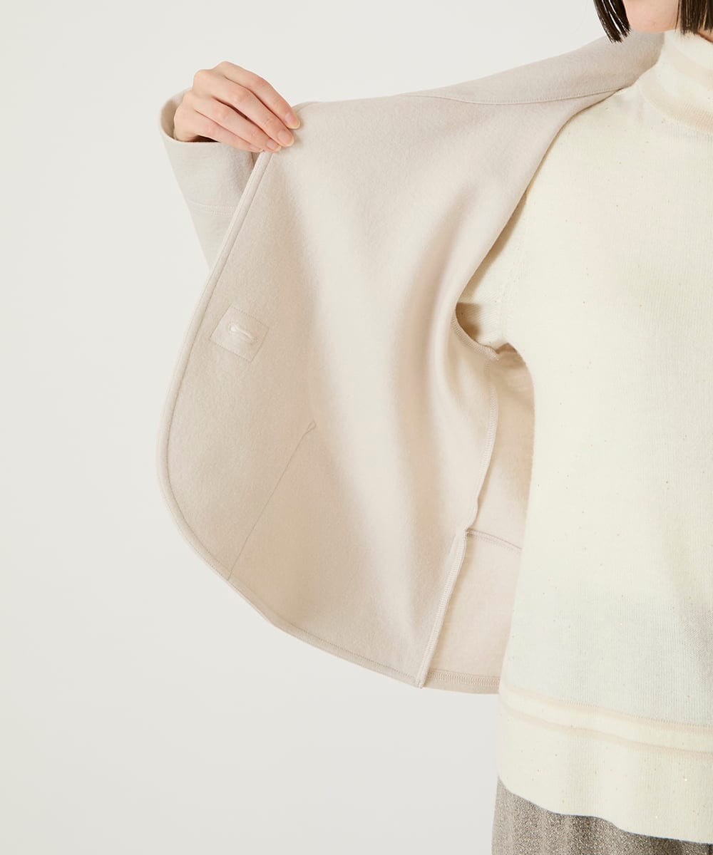 R6TAF01360 HIROKO BIS(小さいサイズ)(メゾン ドゥ サンク) 【小さいサイズ】スムースウールコンパクトジャケット アイボリー