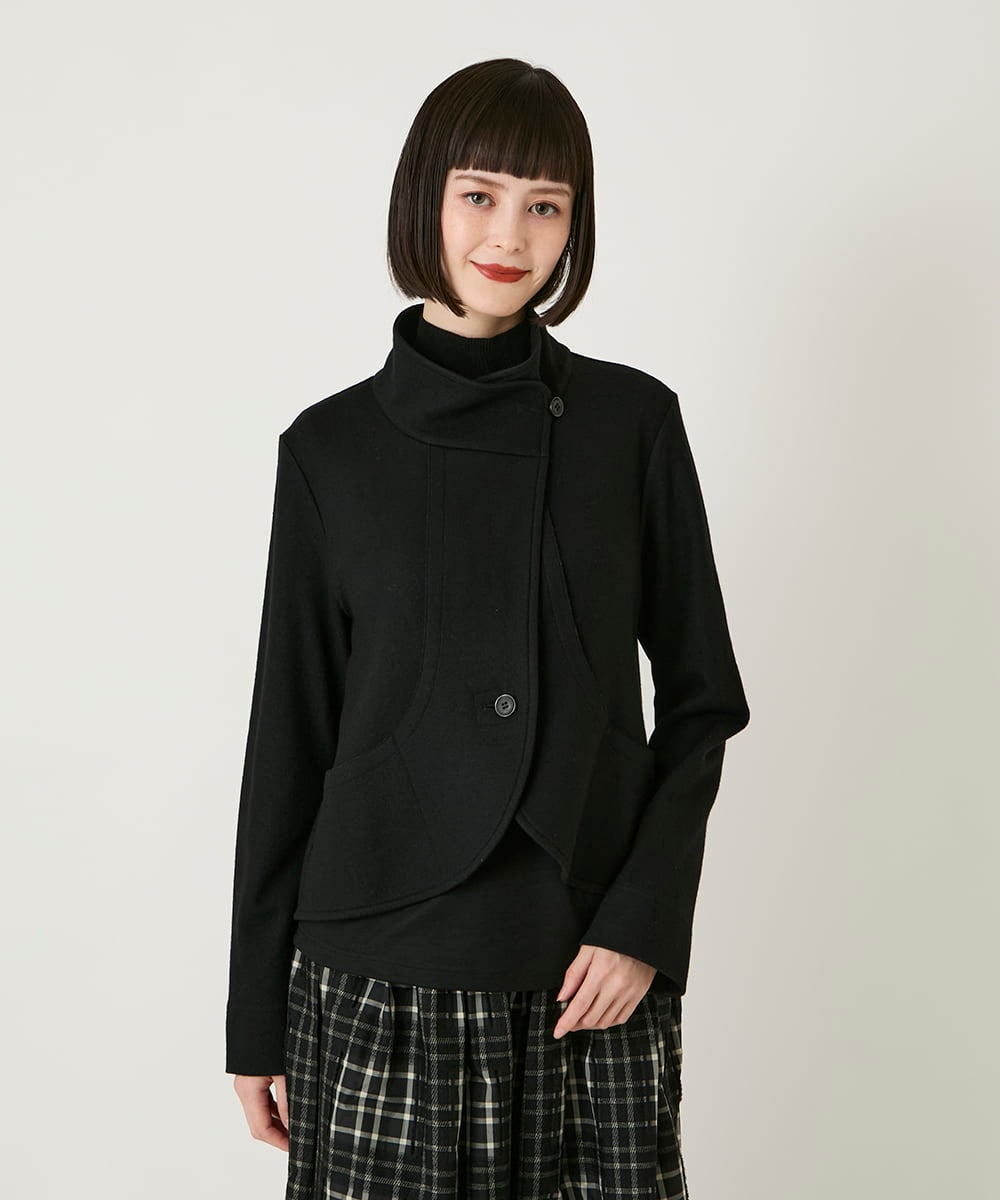 R6TAF01360 HIROKO BIS(小さいサイズ)(メゾン ドゥ サンク) 【小さいサイズ】スムースウールコンパクトジャケット アイボリー