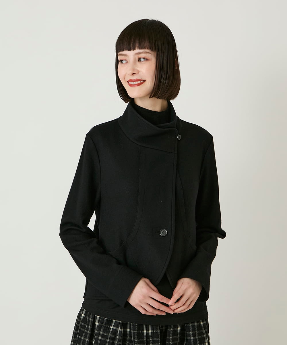 R6TAF01360 HIROKO BIS(小さいサイズ)(メゾン ドゥ サンク) 【小さいサイズ】スムースウールコンパクトジャケット アイボリー