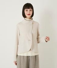 R6TAF01360 HIROKO BIS(小さいサイズ)(メゾン ドゥ サンク) 【小さいサイズ】スムースウールコンパクトジャケット アイボリー