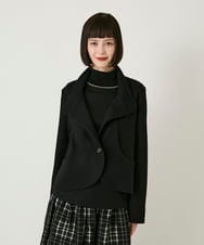 R6TAF01360 HIROKO BIS(小さいサイズ)(メゾン ドゥ サンク) 【小さいサイズ】スムースウールコンパクトジャケット アイボリー