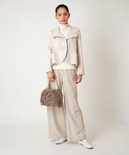 R6TAF01360 HIROKO BIS(小さいサイズ)(メゾン ドゥ サンク) 【小さいサイズ】スムースウールコンパクトジャケット アイボリー