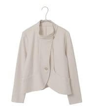 R6TAF01360 HIROKO BIS(小さいサイズ)(メゾン ドゥ サンク) 【小さいサイズ】スムースウールコンパクトジャケット アイボリー