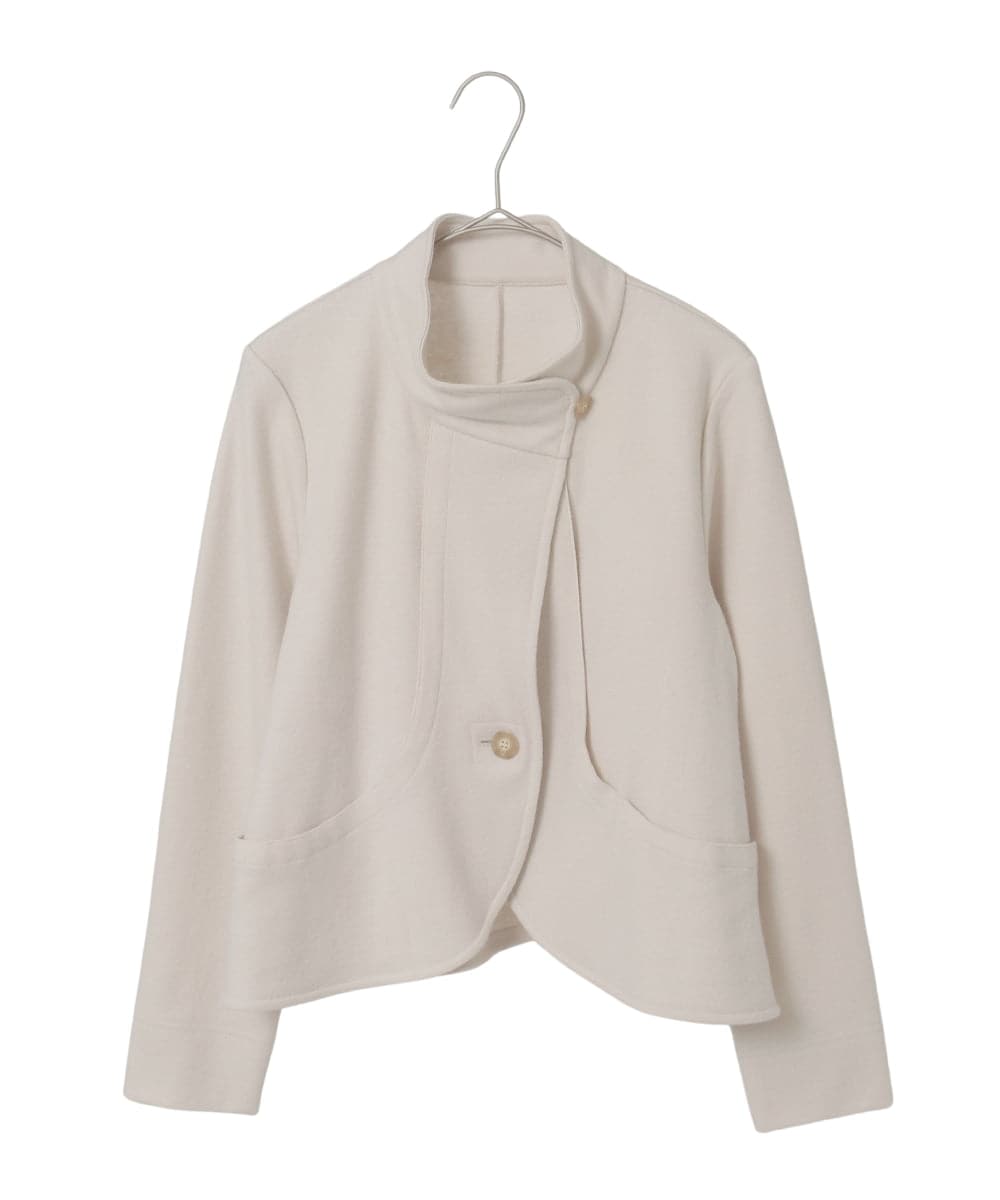 R6TAF01360 HIROKO BIS(小さいサイズ)(メゾン ドゥ サンク) 【小さいサイズ】スムースウールコンパクトジャケット アイボリー