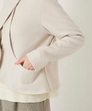 R6TAF01360 HIROKO BIS(小さいサイズ)(メゾン ドゥ サンク) 【小さいサイズ】スムースウールコンパクトジャケット アイボリー