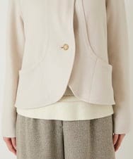 R6TAF01360 HIROKO BIS(小さいサイズ)(メゾン ドゥ サンク) 【小さいサイズ】スムースウールコンパクトジャケット アイボリー