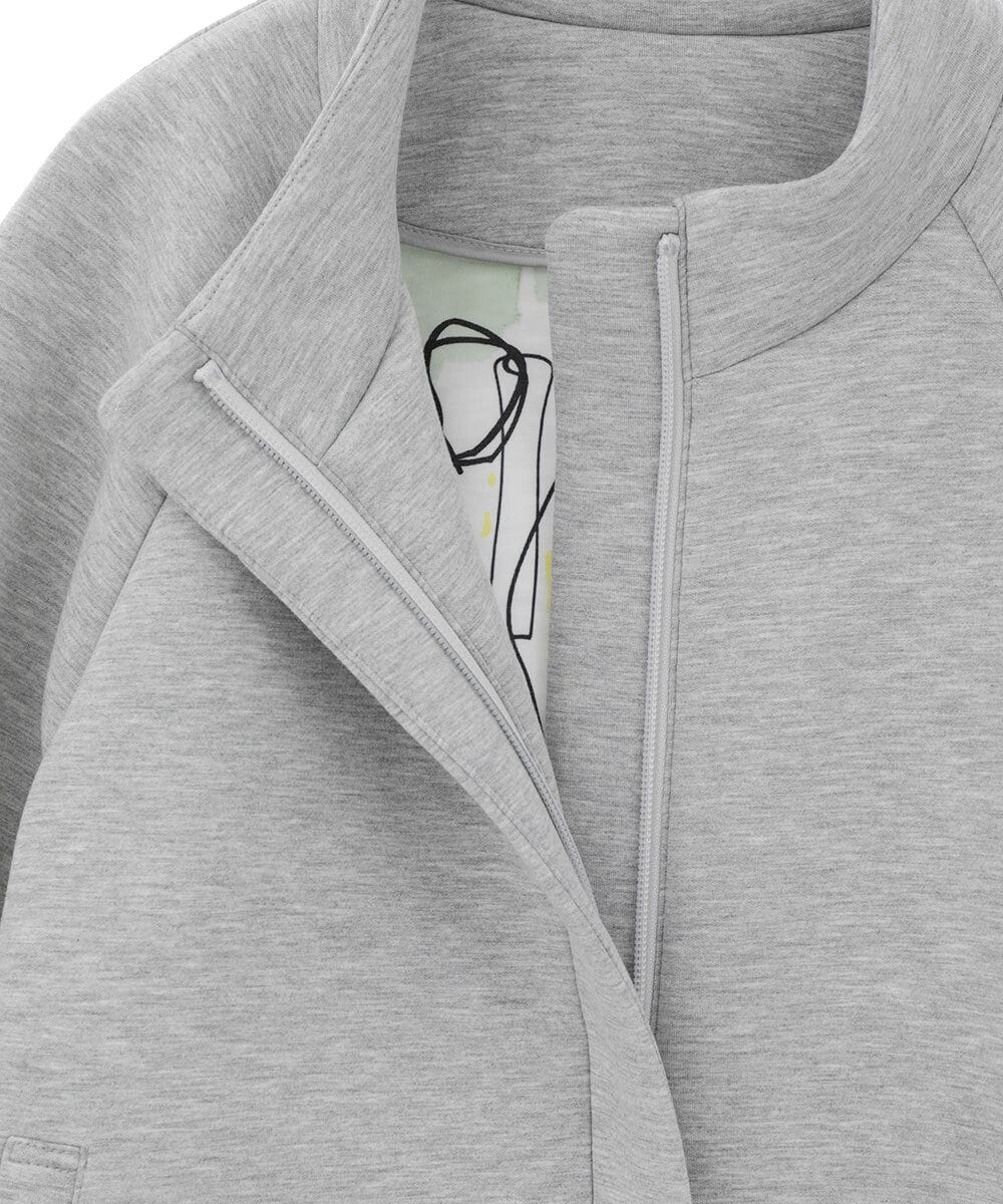 R6TDD50330 HIROKO BIS(小さいサイズ)(メゾン ドゥ サンク) ラウンドヘムショートブルゾン ネイビー