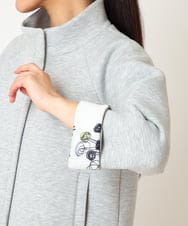 R6TDD50330 HIROKO BIS(小さいサイズ)(メゾン ドゥ サンク) ラウンドヘムショートブルゾン ライトグレー