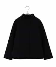 R6TDD50330 HIROKO BIS(小さいサイズ)(メゾン ドゥ サンク) ラウンドヘムショートブルゾン ネイビー