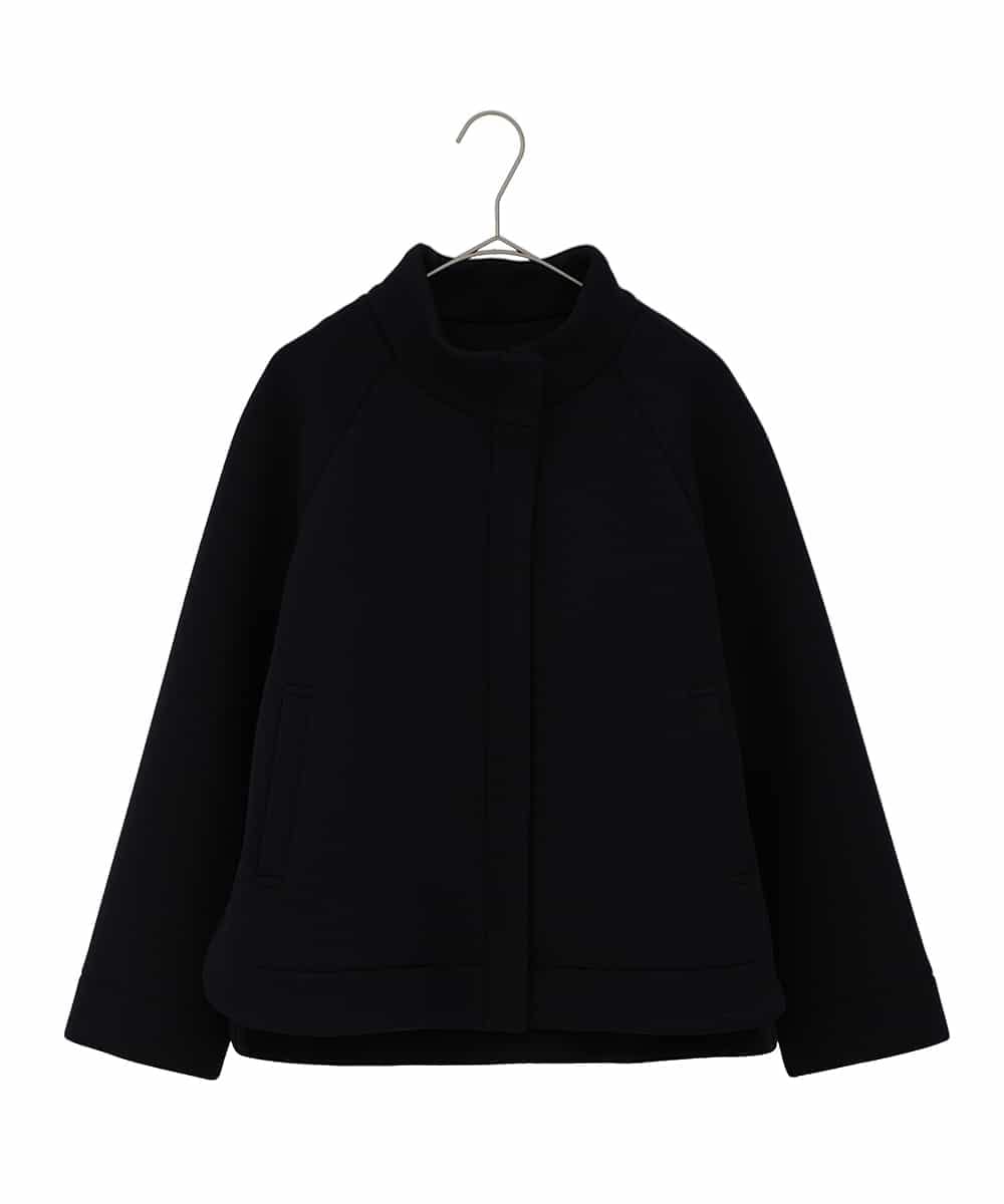 R6TDD50330 HIROKO BIS(小さいサイズ)(メゾン ドゥ サンク) ラウンドヘムショートブルゾン ネイビー