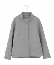 R6TDD50330 HIROKO BIS(小さいサイズ)(メゾン ドゥ サンク) ラウンドヘムショートブルゾン ライトグレー