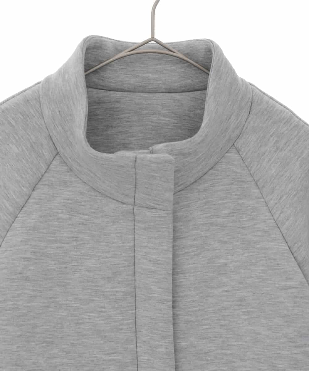 R6TDD50330 HIROKO BIS(小さいサイズ)(メゾン ドゥ サンク) ラウンドヘムショートブルゾン ライトグレー