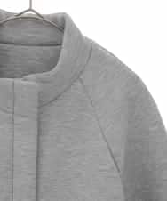 R6TDD50330 HIROKO BIS(小さいサイズ)(メゾン ドゥ サンク) ラウンドヘムショートブルゾン ライトグレー