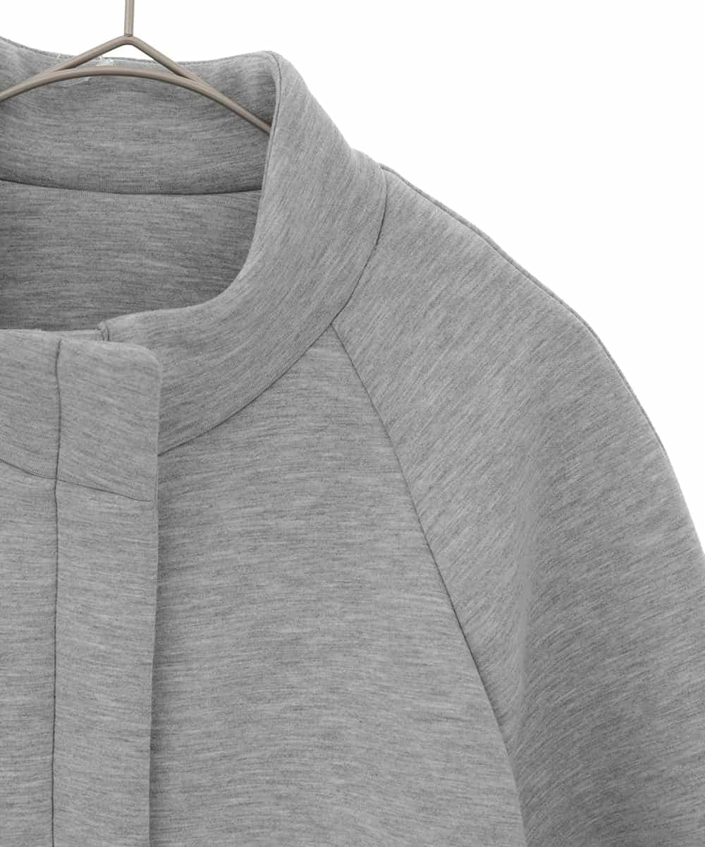 R6TDD50330 HIROKO BIS(小さいサイズ)(メゾン ドゥ サンク) ラウンドヘムショートブルゾン ライトグレー