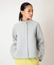 R6TDD50330 HIROKO BIS(小さいサイズ)(メゾン ドゥ サンク) ラウンドヘムショートブルゾン ライトグレー