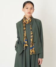 R6TLS10290 HIROKO BIS(小さいサイズ)(メゾン ドゥ サンク) 【小さいサイズ/洗える】トリコットショートジャケット カーキ