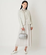R6TLS10290 HIROKO BIS(小さいサイズ)(メゾン ドゥ サンク) 【小さいサイズ/洗える】トリコットショートジャケット ベージュ