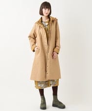 R6UAA02690 HIROKO BIS(小さいサイズ)(メゾン ドゥ サンク) 【小さいサイズ】リバーシブルキルティングタフタフーディーコート カーキ