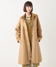 R6UAA02690 HIROKO BIS(小さいサイズ)(メゾン ドゥ サンク) 【小さいサイズ】リバーシブルキルティングタフタフーディーコート ベージュ
