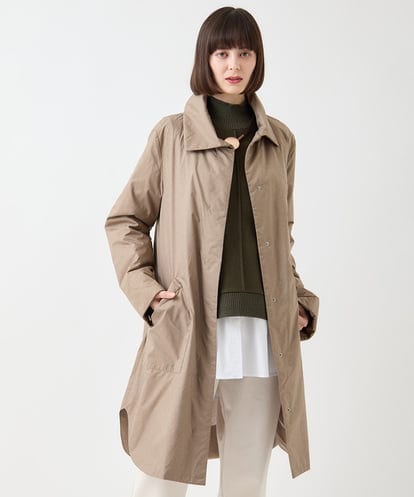R6UAA60440 HIROKO BIS(小さいサイズ) 【小さいサイズ】杢調タフタステンカラーダウンコート