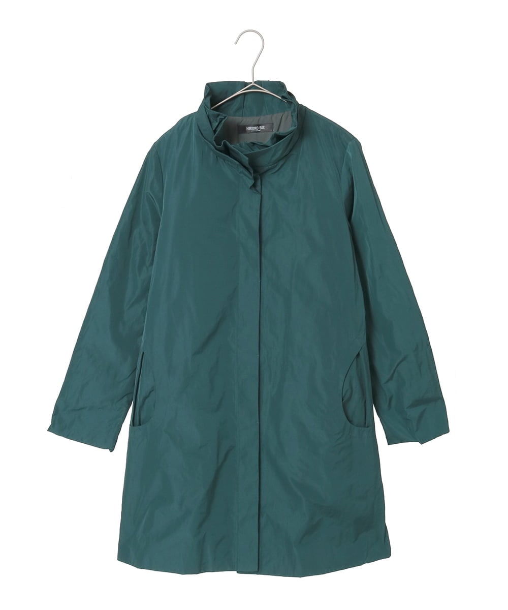 R6UAD01540 HIROKO BIS(小さいサイズ)(メゾン ドゥ サンク) 【小さいサイズ】メモリータフタフリルカラーコート ブラウン