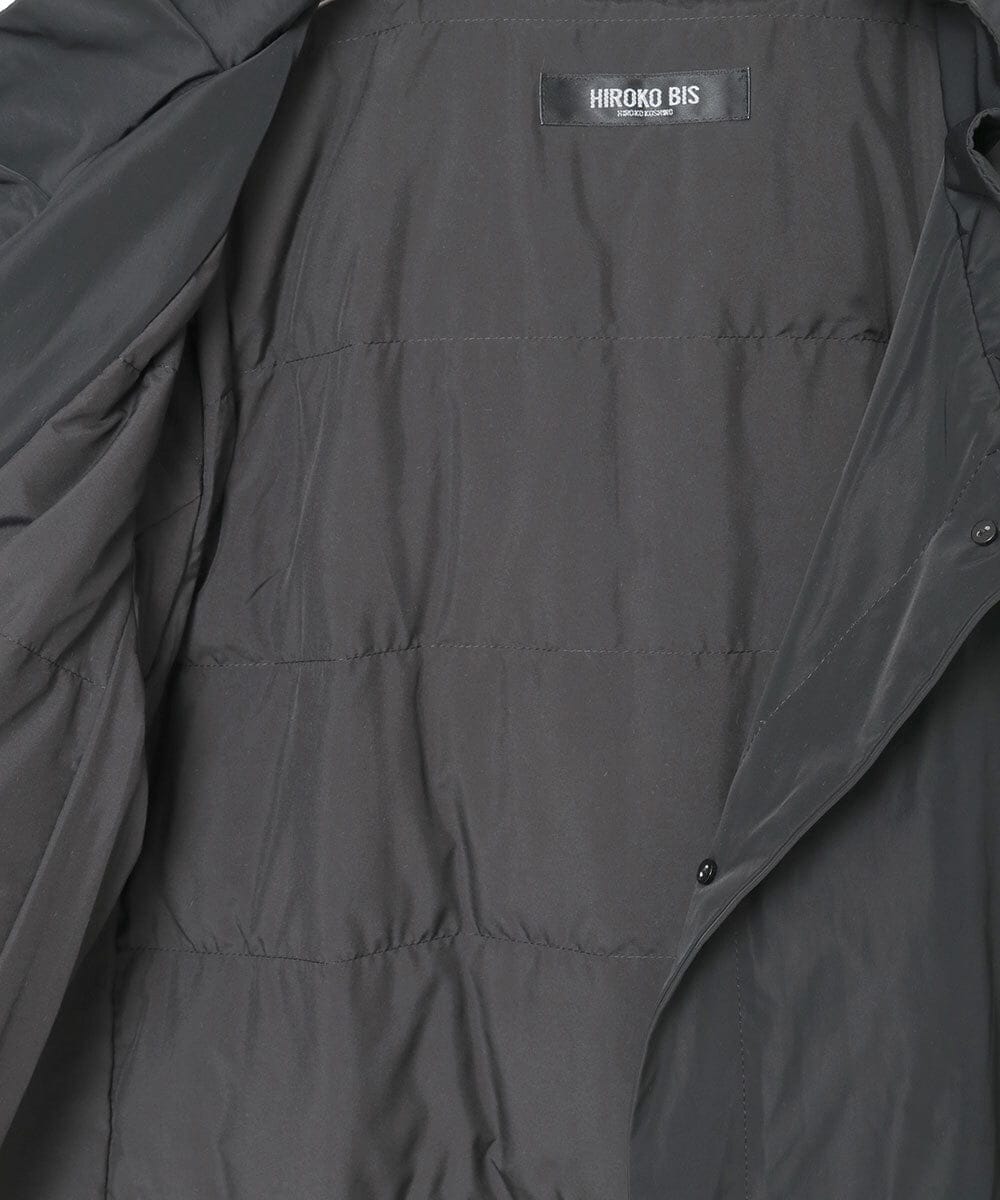 R6UAD01540 HIROKO BIS(小さいサイズ)(メゾン ドゥ サンク) 【小さいサイズ】メモリータフタフリルカラーコート ブラウン