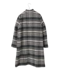 R6UAE01690 HIROKO BIS(小さいサイズ)(メゾン ドゥ サンク) 【小さいサイズ】ウールシャギーチェック柄コート ブラック