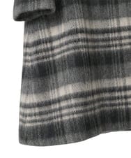 R6UAE01690 HIROKO BIS(小さいサイズ)(メゾン ドゥ サンク) 【小さいサイズ】ウールシャギーチェック柄コート ブラック