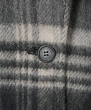 R6UAE01690 HIROKO BIS(小さいサイズ)(メゾン ドゥ サンク) 【小さいサイズ】ウールシャギーチェック柄コート ブラック