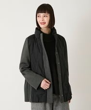 R6UAE05430 HIROKO BIS(小さいサイズ)(メゾン ドゥ サンク) 【小さいサイズ】圧着キルトジョイントデザインコート ベージュ