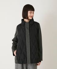 R6UAE05430 HIROKO BIS(小さいサイズ)(メゾン ドゥ サンク) 【小さいサイズ】圧着キルトジョイントデザインコート ベージュ