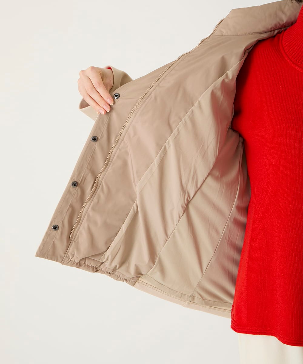 R6UAE05430 HIROKO BIS(小さいサイズ)(メゾン ドゥ サンク) 【小さいサイズ】圧着キルトジョイントデザインコート ベージュ