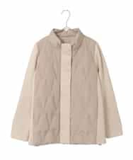 R6UAE05430 HIROKO BIS(小さいサイズ)(メゾン ドゥ サンク) 【小さいサイズ】圧着キルトジョイントデザインコート ベージュ