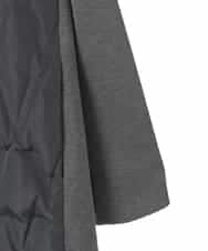 R6UAE05430 HIROKO BIS(小さいサイズ)(メゾン ドゥ サンク) 【小さいサイズ】圧着キルトジョイントデザインコート ブラック