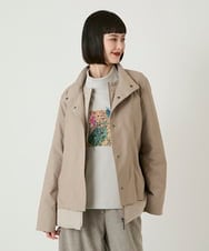 R6UAE40540 HIROKO BIS(小さいサイズ)(メゾン ドゥ サンク) 【小さいサイズ】レイヤード風ツイルダウンコート ベージュ