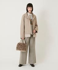 R6UAE40540 HIROKO BIS(小さいサイズ)(メゾン ドゥ サンク) 【小さいサイズ】レイヤード風ツイルダウンコート ベージュ