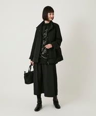 R6UAE40540 HIROKO BIS(小さいサイズ)(メゾン ドゥ サンク) 【小さいサイズ】レイヤード風ツイルダウンコート ベージュ