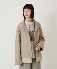 R6UAE40540 HIROKO BIS(小さいサイズ)(メゾン ドゥ サンク) 【小さいサイズ】レイヤード風ツイルダウンコート ベージュ