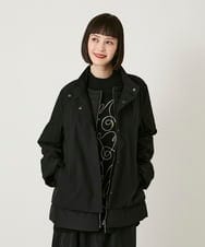 R6UAE40540 HIROKO BIS(小さいサイズ)(メゾン ドゥ サンク) 【小さいサイズ】レイヤード風ツイルダウンコート ベージュ