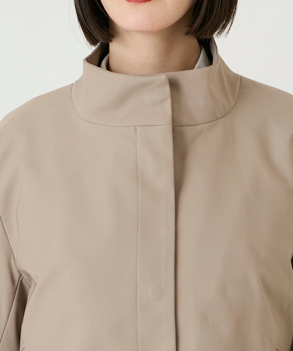 R6UAE40540 HIROKO BIS(小さいサイズ)(メゾン ドゥ サンク) 【小さいサイズ】レイヤード風ツイルダウンコート ベージュ