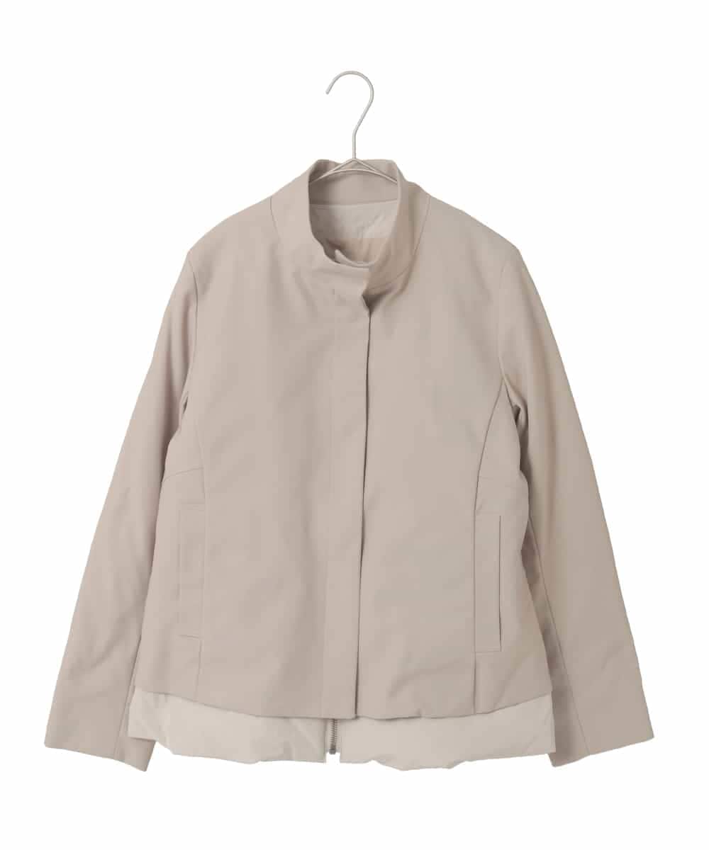 R6UAE40540 HIROKO BIS(小さいサイズ)(メゾン ドゥ サンク) 【小さいサイズ】レイヤード風ツイルダウンコート ベージュ