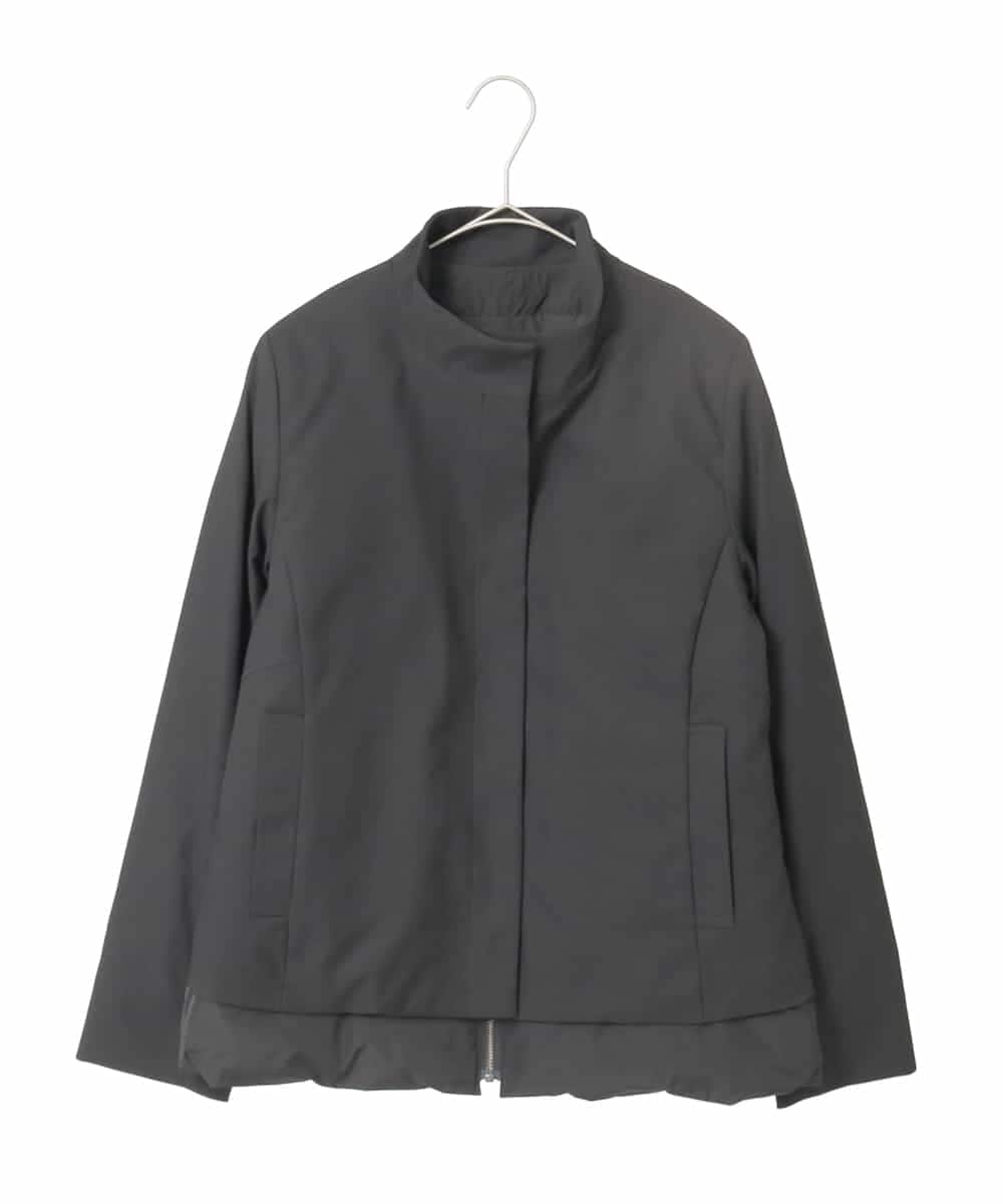 R6UAE40540 HIROKO BIS(小さいサイズ)(メゾン ドゥ サンク) 【小さいサイズ】レイヤード風ツイルダウンコート ブラック