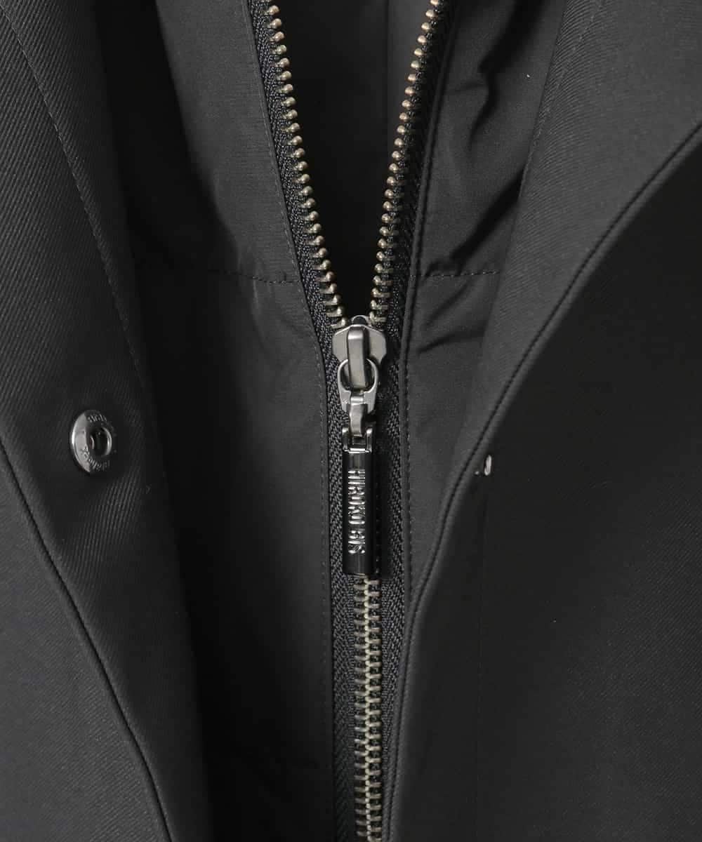 R6UAE40540 HIROKO BIS(小さいサイズ)(メゾン ドゥ サンク) 【小さいサイズ】レイヤード風ツイルダウンコート ブラック