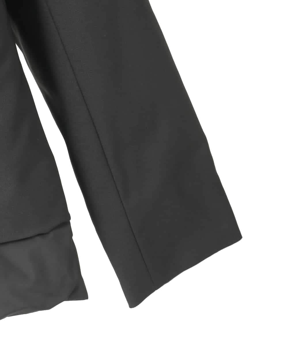 R6UAE40540 HIROKO BIS(小さいサイズ)(メゾン ドゥ サンク) 【小さいサイズ】レイヤード風ツイルダウンコート ブラック