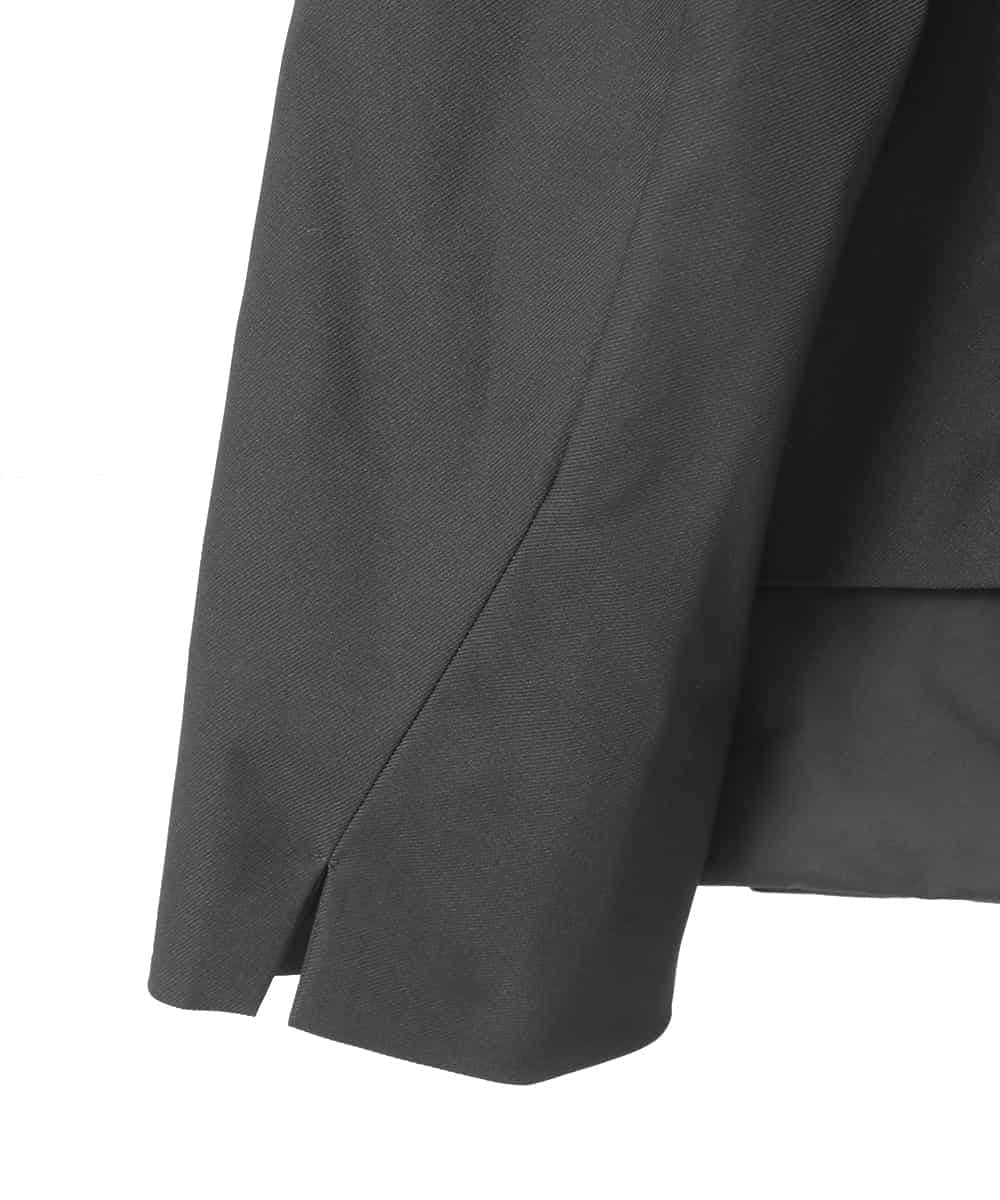 R6UAE40540 HIROKO BIS(小さいサイズ)(メゾン ドゥ サンク) 【小さいサイズ】レイヤード風ツイルダウンコート ブラック